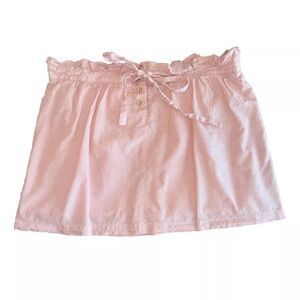 J. Crew Size Small Pink Cotton Short Skirt w/ Tie Waist Fully Lined Lightweight